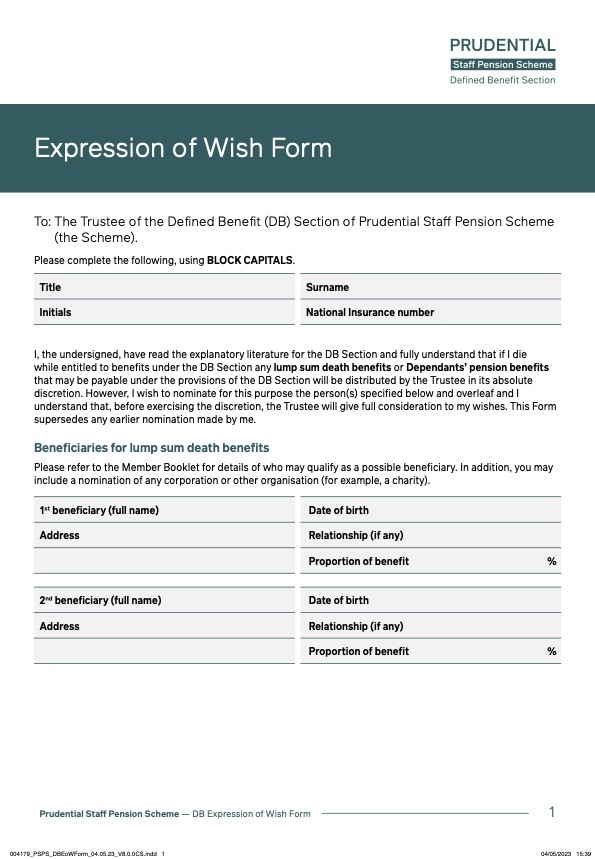 Expression of Wish Form thumbnail